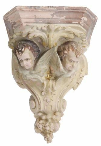 Appraisal: Large French cast plaster corbel late th early th c