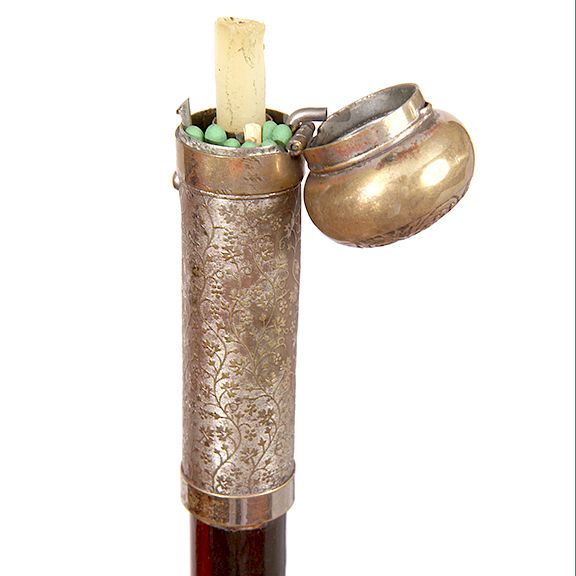 Appraisal: Pushup Candle Stick Cane- Exclusive on Bidsquare Pushup Candle Stick