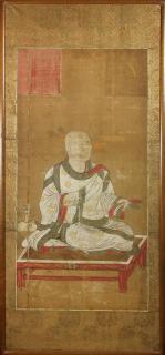 Appraisal: Japanese Painting of Buddhist Monk c Japanese ink and color