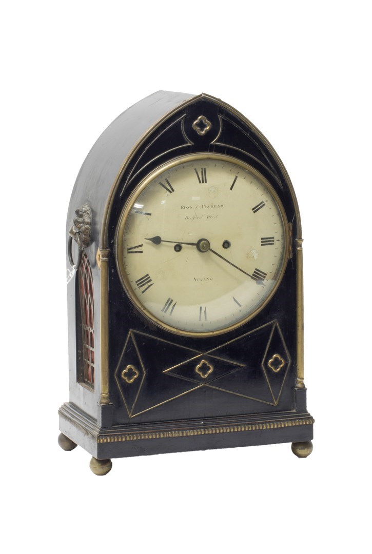 Appraisal: A Regency ebonised mahogany bracket clock by Ross and Peckham