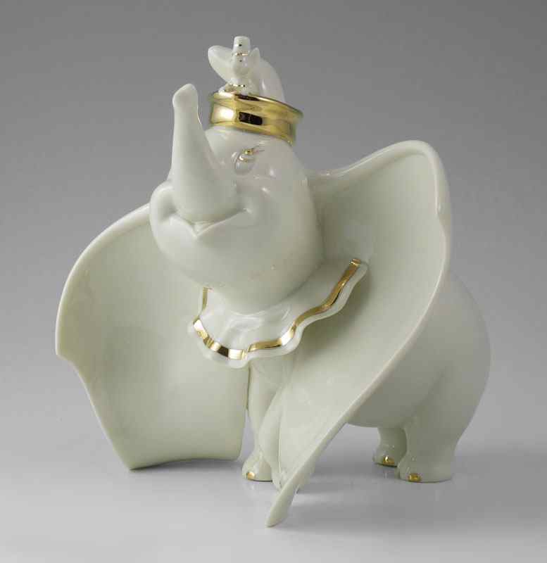 Appraisal: LENOX DISNEY SHOWCASE COLLECTION DUMBO Porcelain figurine trim in k