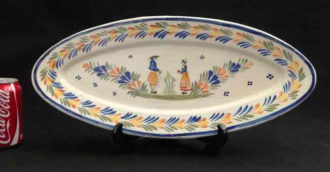 Appraisal: Quimper platter By Henriot '' Length