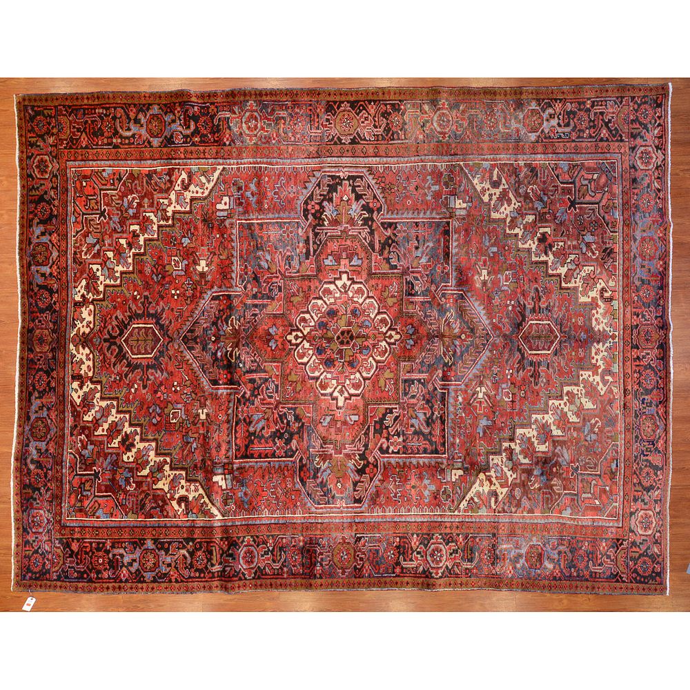 Appraisal: Heriz Carpet Persia x Third quarter- th century wool pile