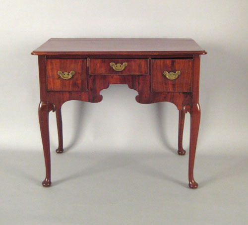 Appraisal: George II mahogany dressing table mid th c with drawers