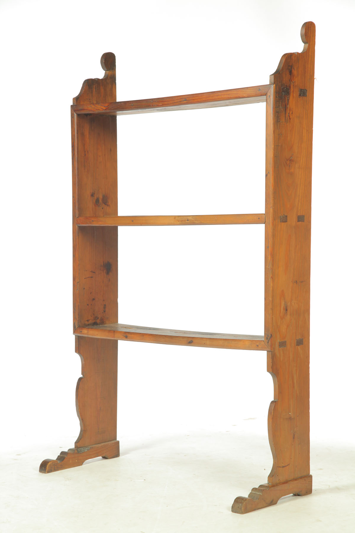 Appraisal: SET OF SHELVES American late th-early th century pine Scrolled