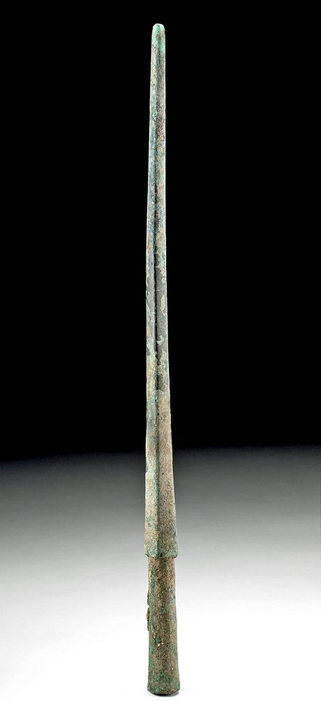 Appraisal: Rare Greek Copper Spear Butt Ancient Greece late Archaic Period