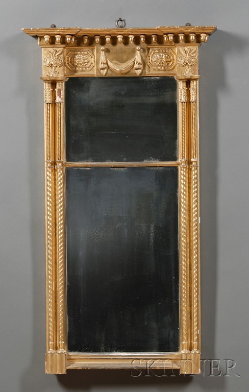 Appraisal: Federal Gilt Gesso Mirror Peter Grinnell and Son c -