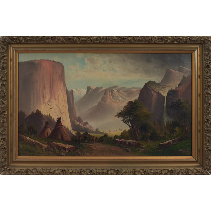 Appraisal: Joseph John Englehart American - ''Yosemite Indian Encampment '' c