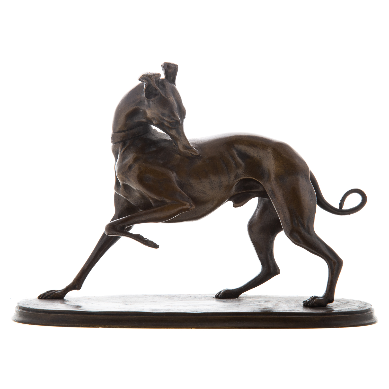 Appraisal: ANTOINE LOUIS BARYE WHIPPET BRONZE French - Signed in cast