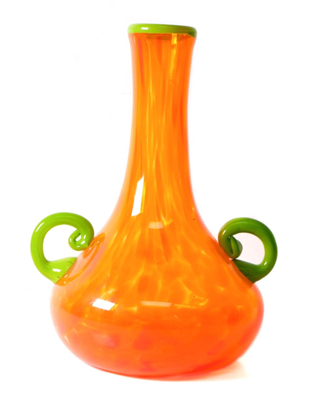 Appraisal: FRANKLIN PARK CONSERVATORY ART GLASS VASEOrange spatter art glass vase