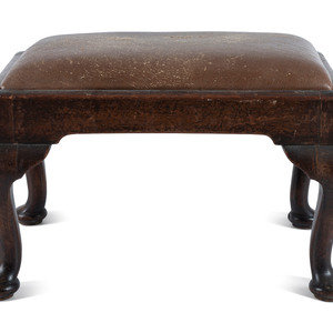 Appraisal: A Queen Anne Style Walnut Footstool Irvin and Company Shaker