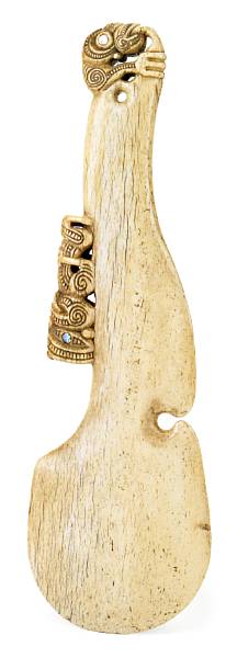 Appraisal: A Maori whalebone club wahaika Rotorua area North Island New