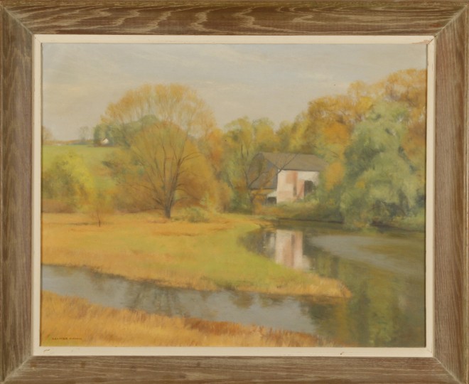 Appraisal: Mill Stream - Clinton oil on canvas x SLL Artist