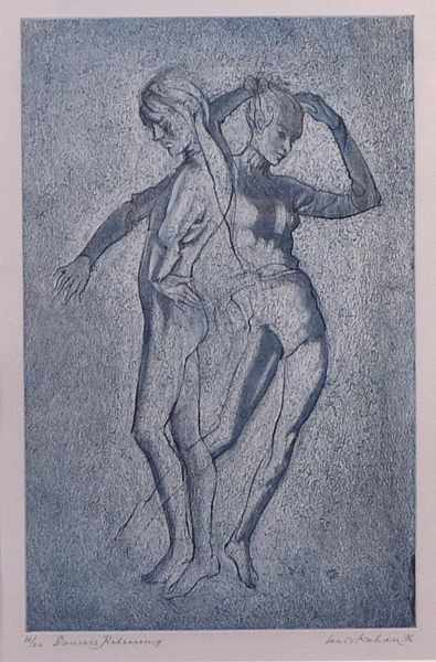 Appraisal: LOUIS KAHAN DANCERS REHEARSING ETCHING