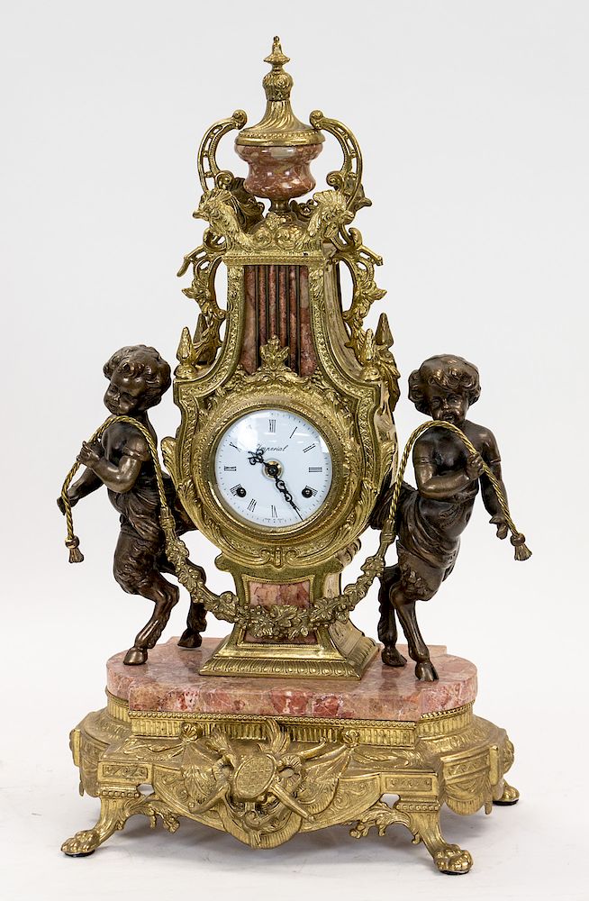 Appraisal: AN ITALIAN AND GERMAN LOUIS XVI STYLE MANTEL CLOCK EARLY