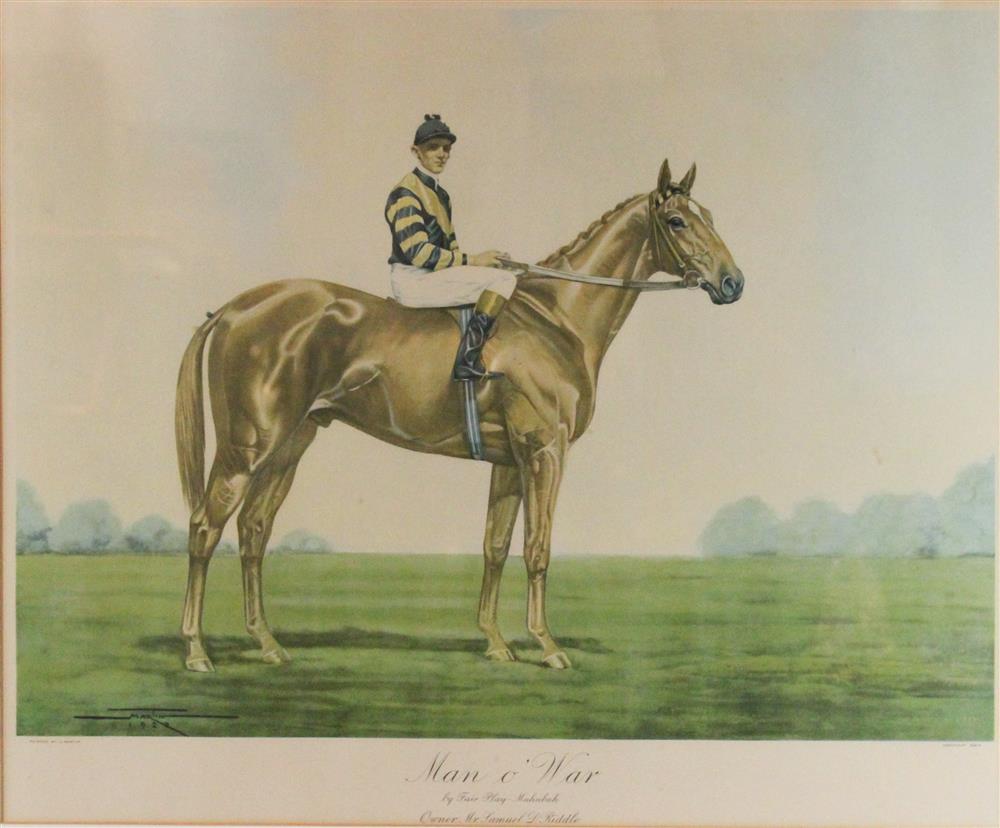 Appraisal: AFTER J MARTIN MAN O' WAR Chromolithograph x in Framed