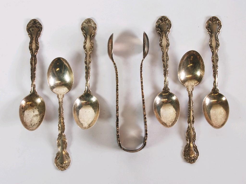 Appraisal: SET OF TEN PROBABLY AMERICAN 'STERLING SILVER' COFFEE SPOONS with