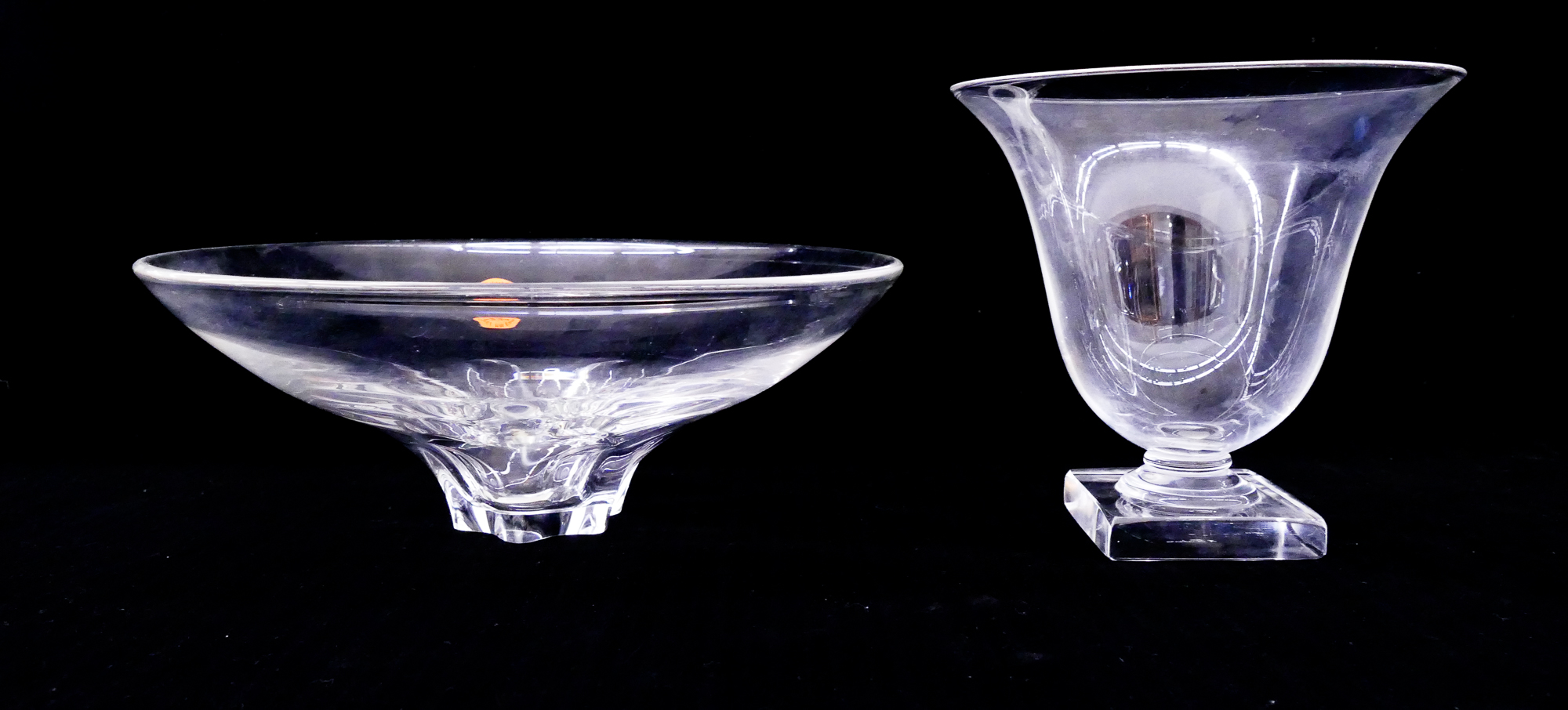 Appraisal: pc Steuben Crystal Bowl and Vase- to ''