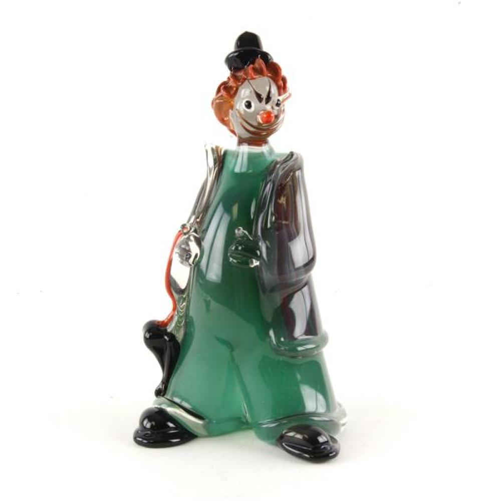 Appraisal: ALFREDO BARBINI FOR SALVIATI MURANO ART GLASS CLOWN FIGURE Alfredo