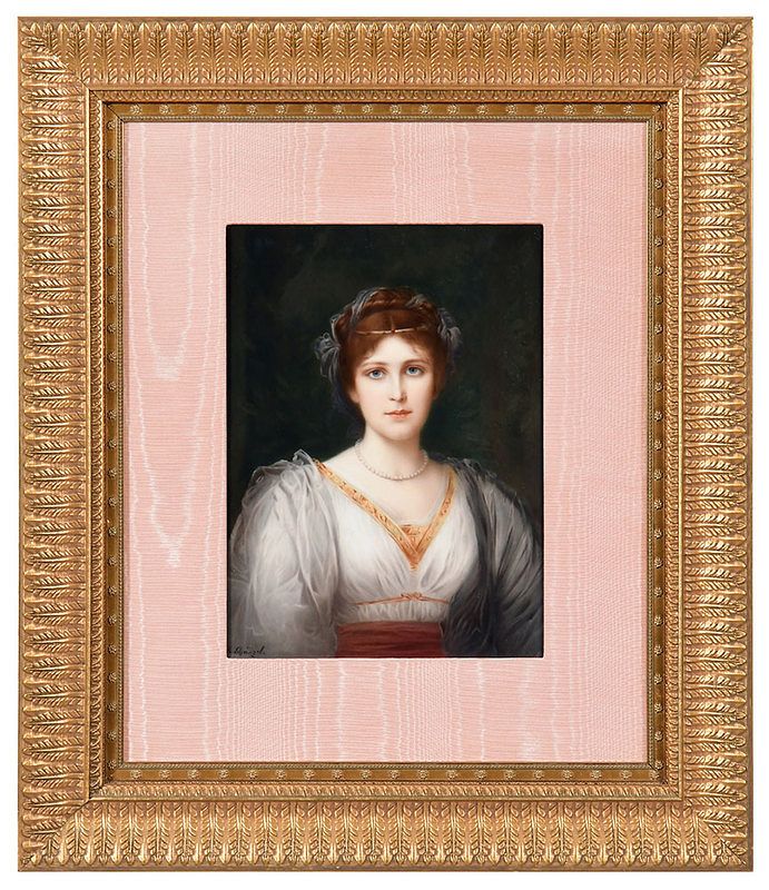 Appraisal: A Fine Berlin K P M Porcelain Plaque Woman in