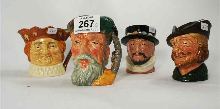 Appraisal: Royal Doulton Small Character Jugs comprising Robinson Crusoe D Robin