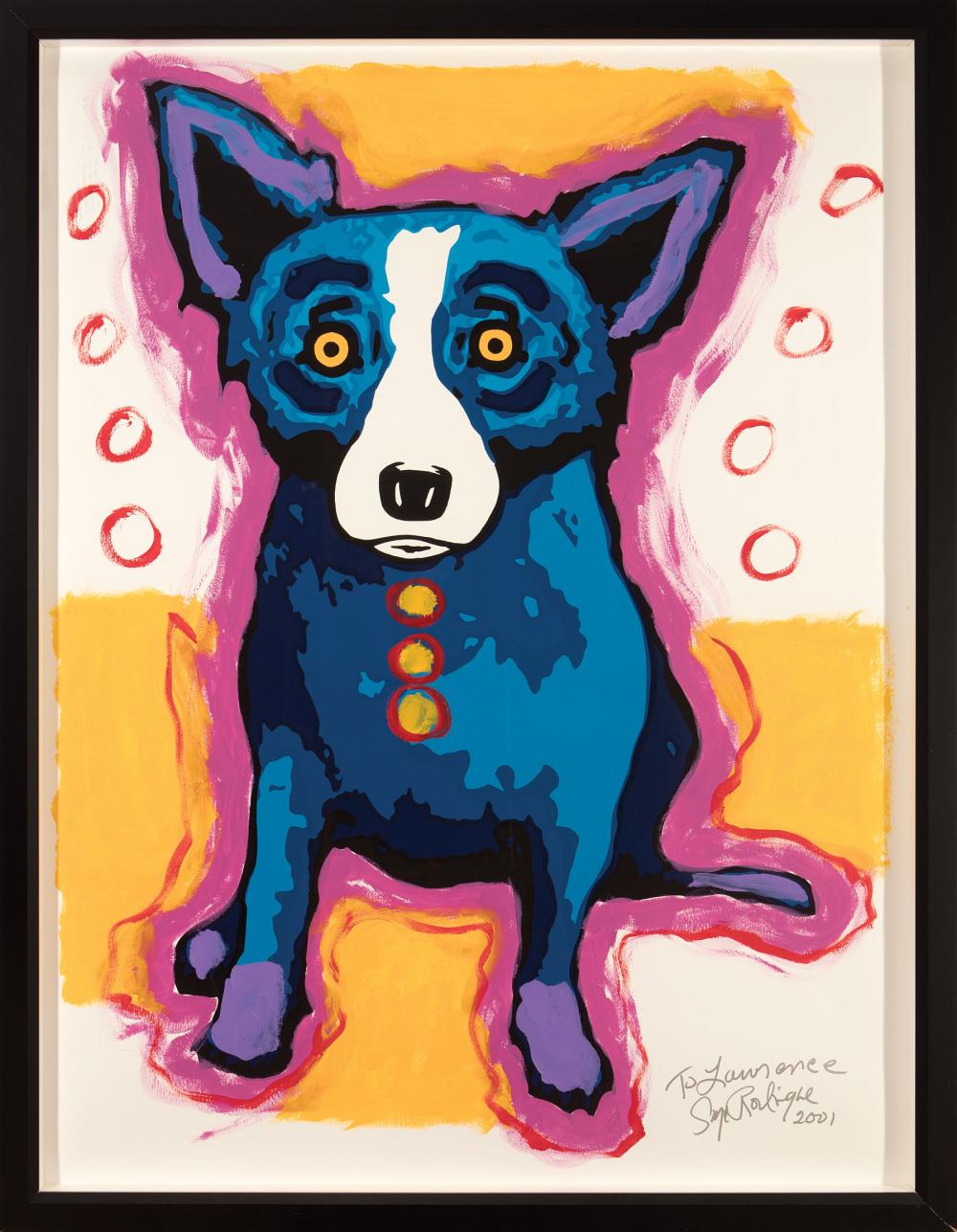 Appraisal: George Rodrigue American Louisiana - Blue Dog Supersize mixed media