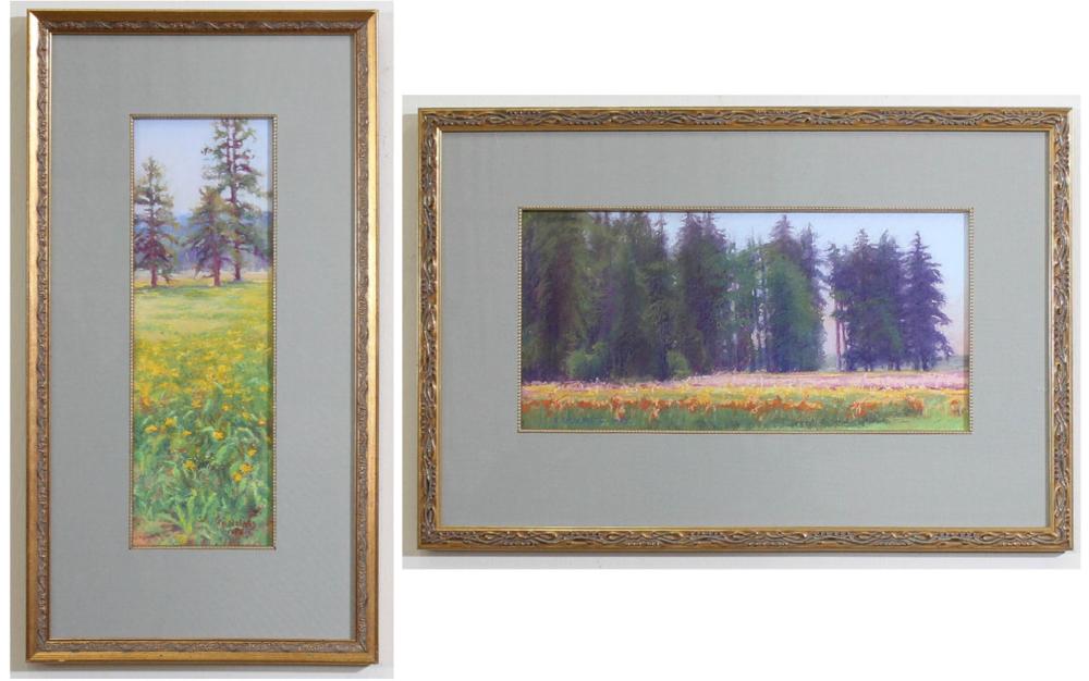 Appraisal: NORMA HOLMES Sisters Oregon st century two pastels on paper