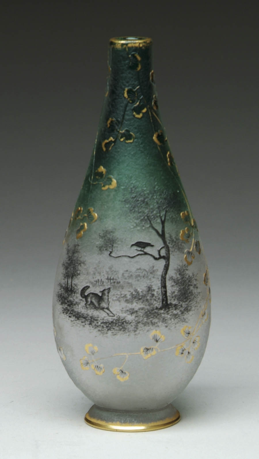 Appraisal: DAUM FRENCH CAMEO VASE Fine vase with Aesop fable of