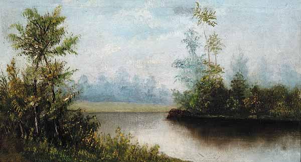 Appraisal: Southern School th c Bayou Scene oil on canvas unsigned