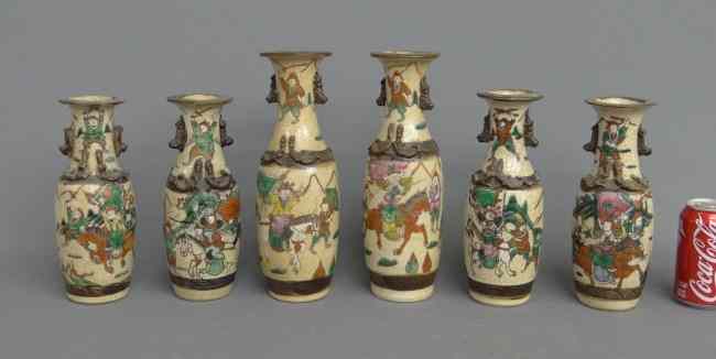 Appraisal: Set of matching Asian vases '' and '' Ht one