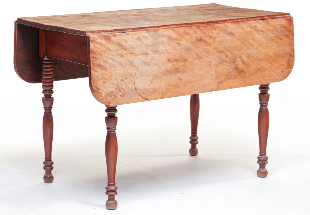 Appraisal: AMERICAN SHERATON DROP LEAF TABLE Second quarter th century birch