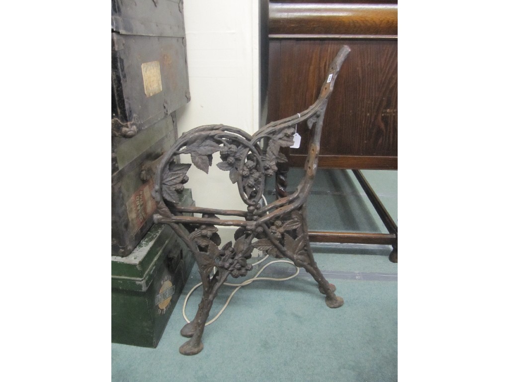 Appraisal: Pair of Victorian cast iron bench ends