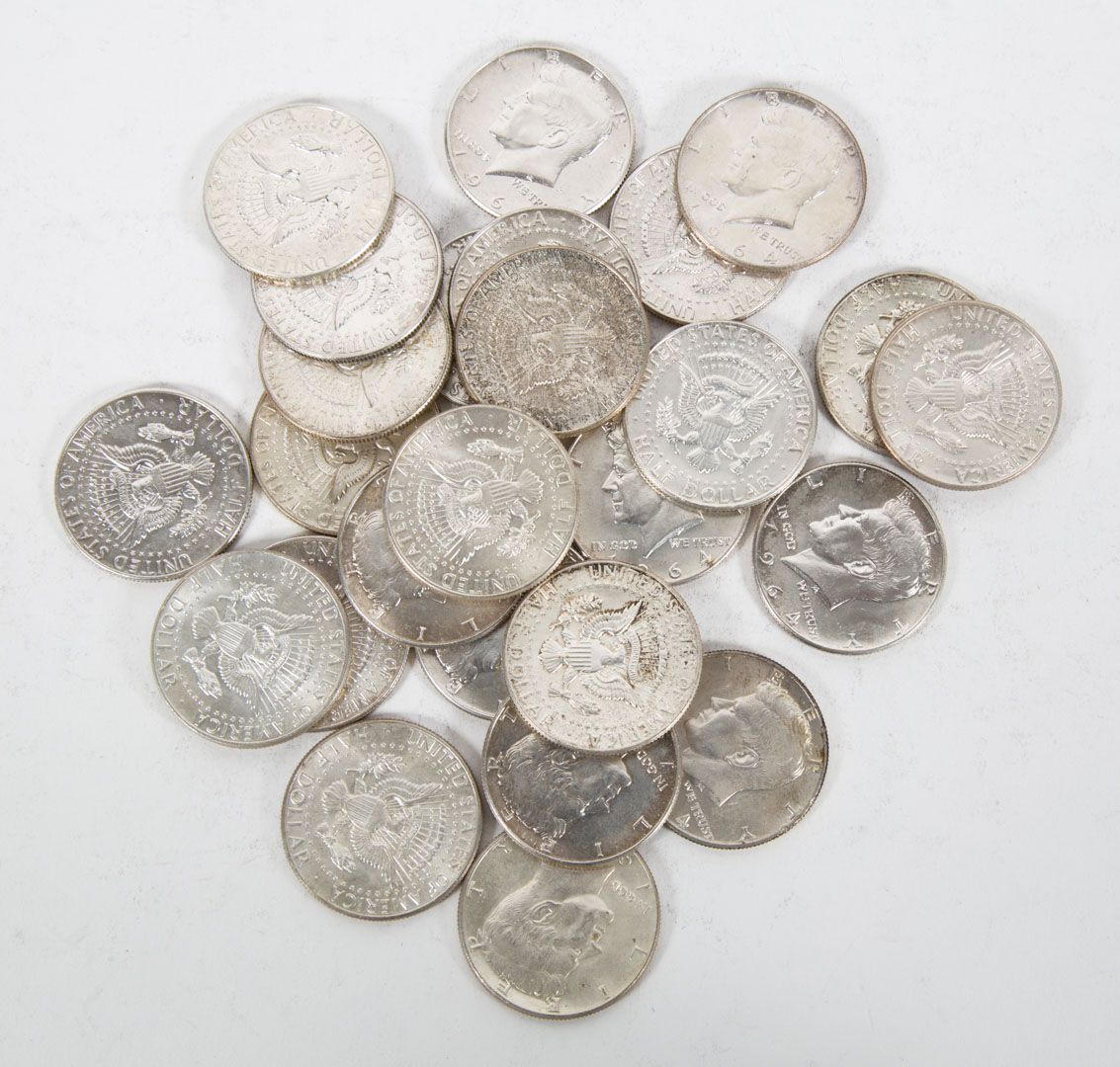 Appraisal: USA JFK Half Dollars Twenty-six JFK silver half dollars Grades