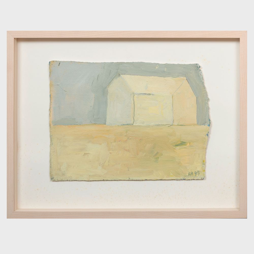 Appraisal: Ia Karlsson b Little Yellow House Acrylic on paper signed