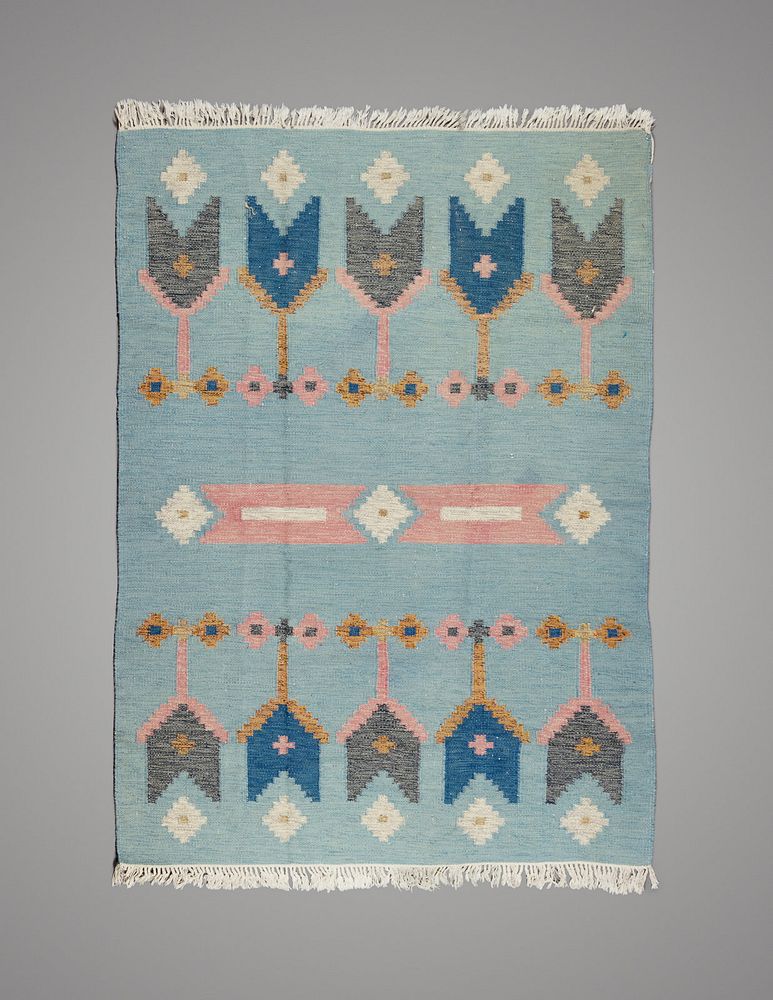 Appraisal: SwedishMid th CenturyFlatweave Rug Swedish Mid th Century Flatweave Rug