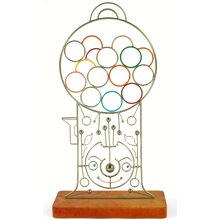 Appraisal: J A Burlini sculpture Gum Ball Machine colorful construction with