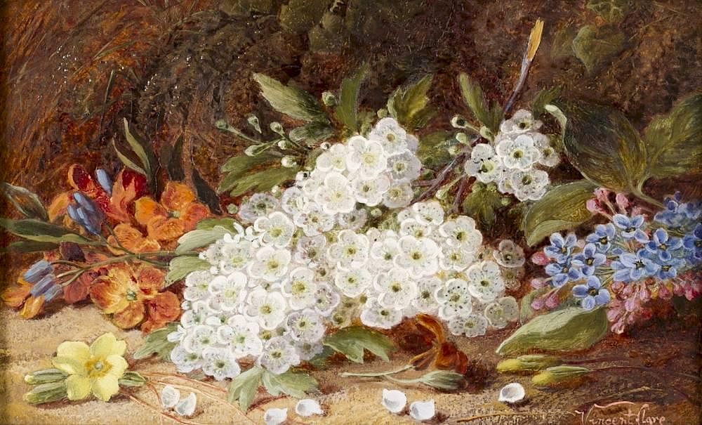 Appraisal: Clare Vincent Still life of flowers o c Clare Vincent