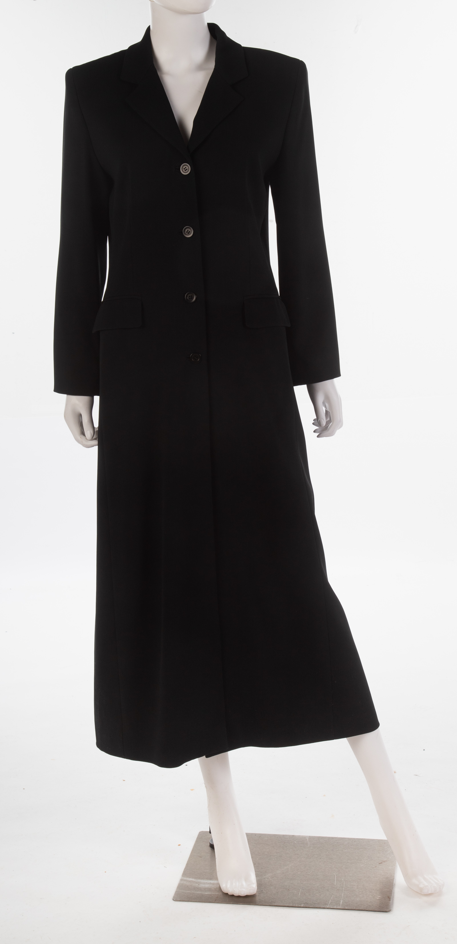 Appraisal: ALEX GARFIELD BLACK FULL LENGTH COAT size