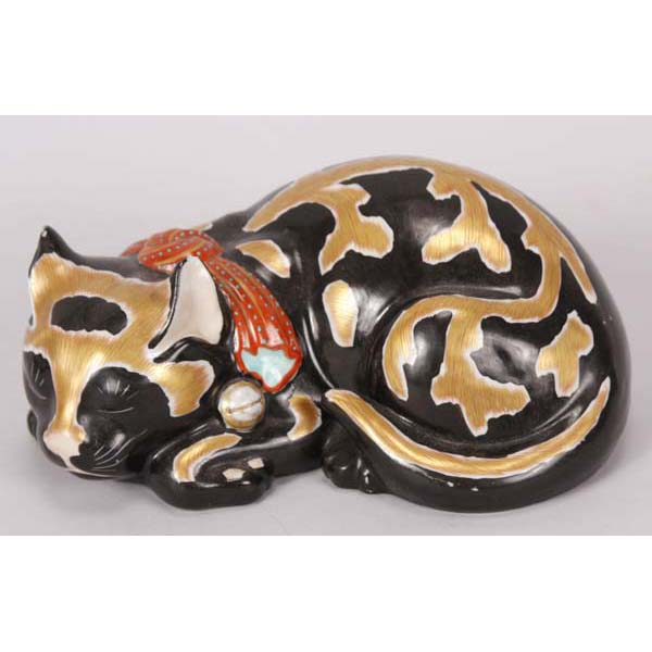 Appraisal: Japanese Kutani porcelain cat long