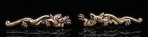 Appraisal: A Pair of Brooches Made from Japanese Menuke A nice