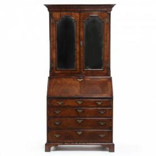 Appraisal: George II Secretary Bookcase th century two piece form mahogany