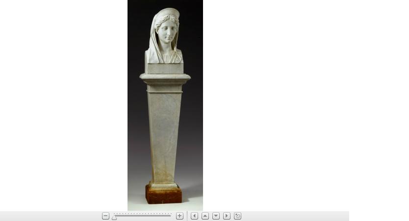 Appraisal: Continental white marble bust of a maidenAfter The antique over