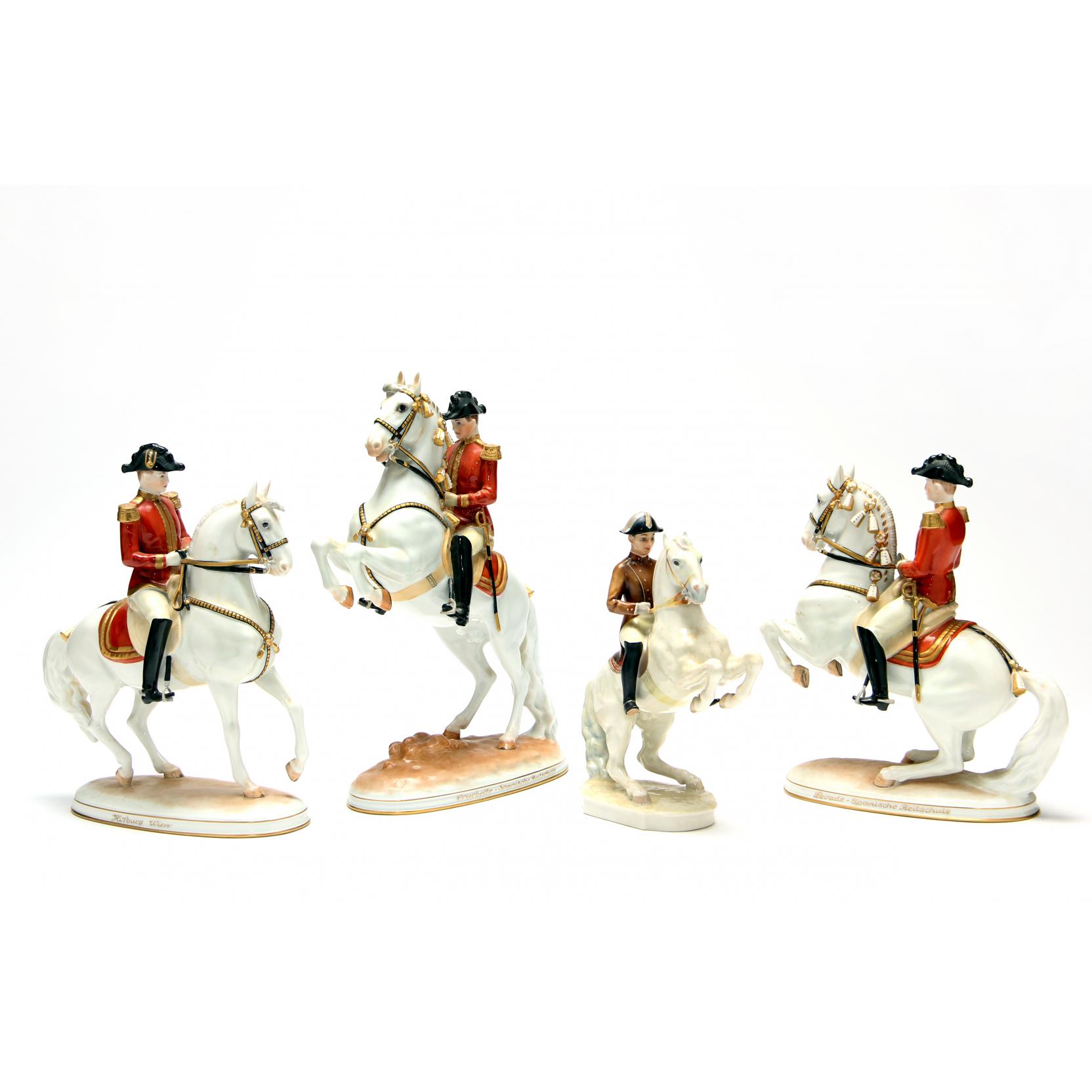 Appraisal: Group of Four Lipizzaner Porcelain Figures to include by Augarten