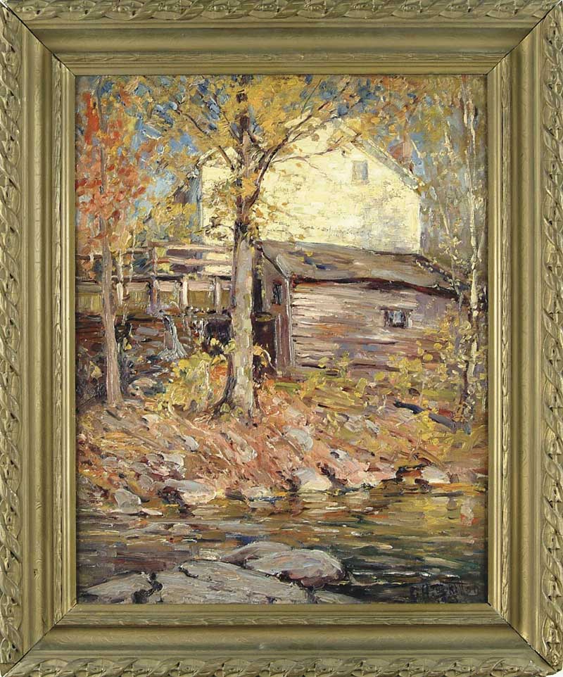 Appraisal: GRANT H BRITTON Canadian th Century THE OLD MILL Oil