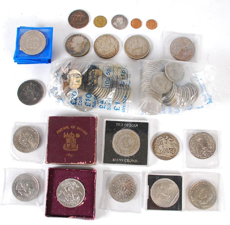 Appraisal: COLLECTION OF MAINLY PRE-DECIMAL SILVER COINAGE to include three Victorian