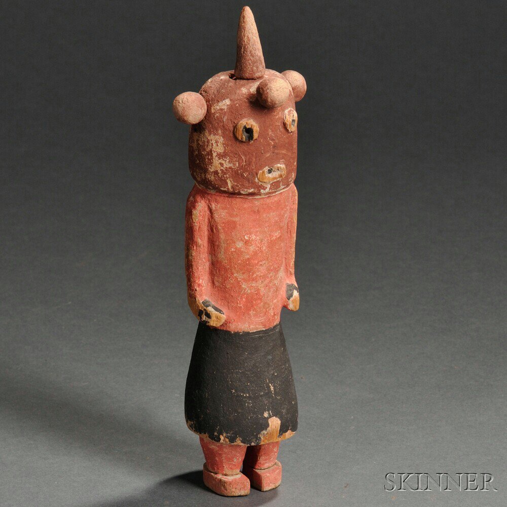 Appraisal: Hopi Carved Wood Mudhead Kachina c first quarter th century