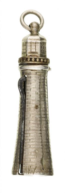 Appraisal: A RARE VICTORIAN SILVER LIGHTHOUSE NOVELTY PENCIL WITH PENKNIFE AND