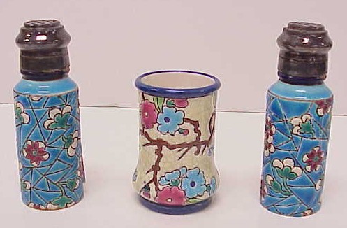 Appraisal: Conguy faience including a pair of salt pepper shakers and