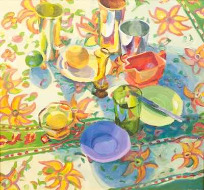 Appraisal: Catherine Nesheim American b Still Life Oil on canvas signed