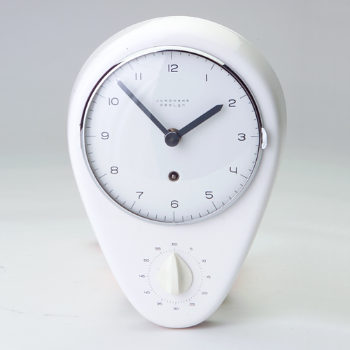 Appraisal: MAX BILL JUNGHANS White ceramic kitchen clock with timer Marked